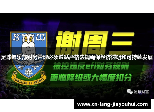 足球俱乐部财务管理必须遵循严格法规确保经济透明和可持续发展